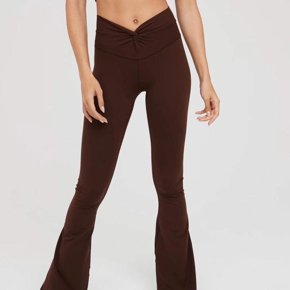 Aerie Crossover Leggings BROWN Size L
